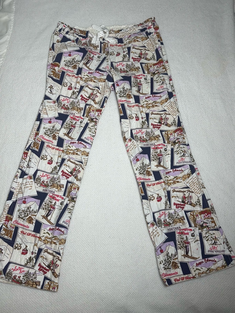 J.Crew Winter Postcards Pajama Pants Sz S